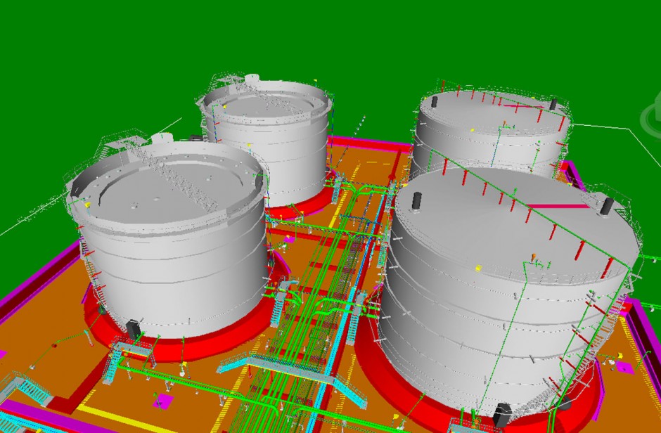 Piping Detailed Engineering with 3D Modeling of Tank Farm Area piping and instrumentation diagram manual 