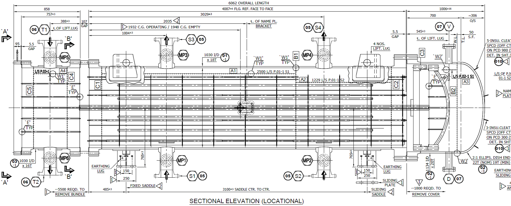 Design & Detailed Drawings for AXS type Heat Exchanger